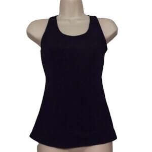 Baltogs Adult S Black Racer Back Dance Top Shirt Front Lined Activewear Sports